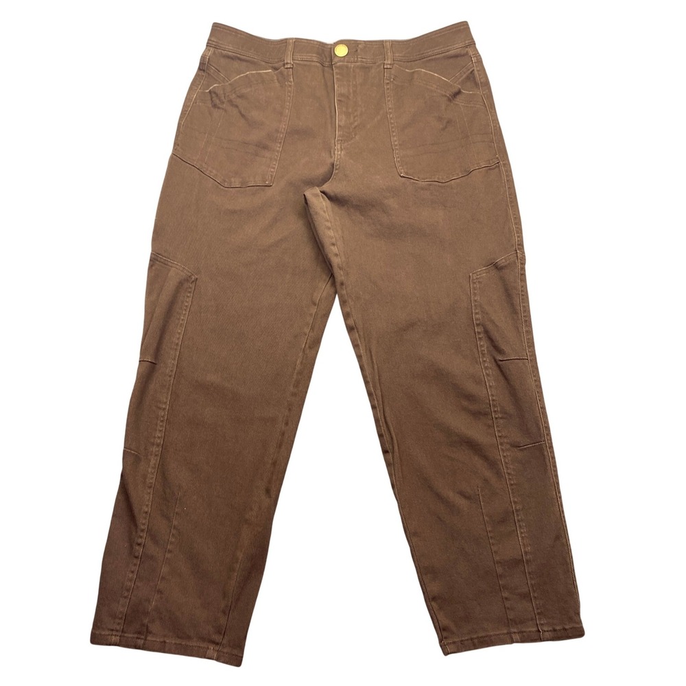 Democracy Womens Brown Ab Technology Utility Cargo Pants Sz 16 Grunge Barn Chore